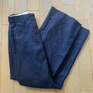 J Crew - Carolina flare pant in stretch linen blend